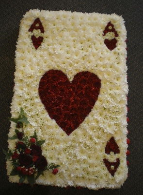 Playing Card in flowers