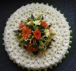 Large based Posy in Citrus Colours