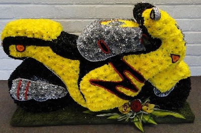 3D Motorbike in Flowers