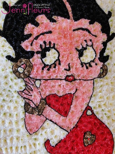 Red Betty Boop Funeral Flowers