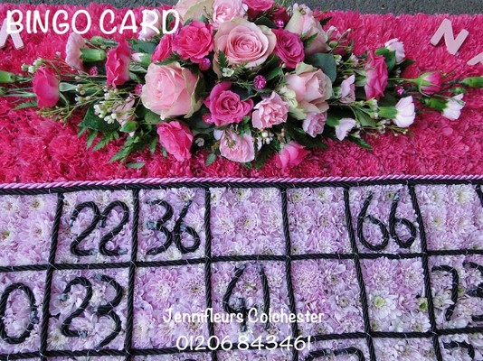 Bingo Card Funeral Flowers Colchester