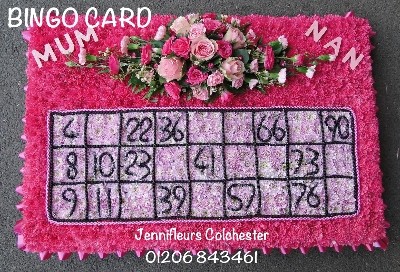 Bingo Card Funeral Flowers Colchester