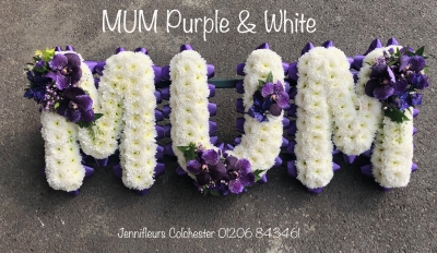Mum Flowers Purple White