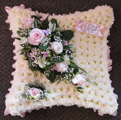 Cushion   Pink and White