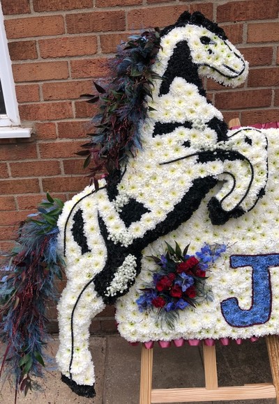 Rearing Horses Flowers