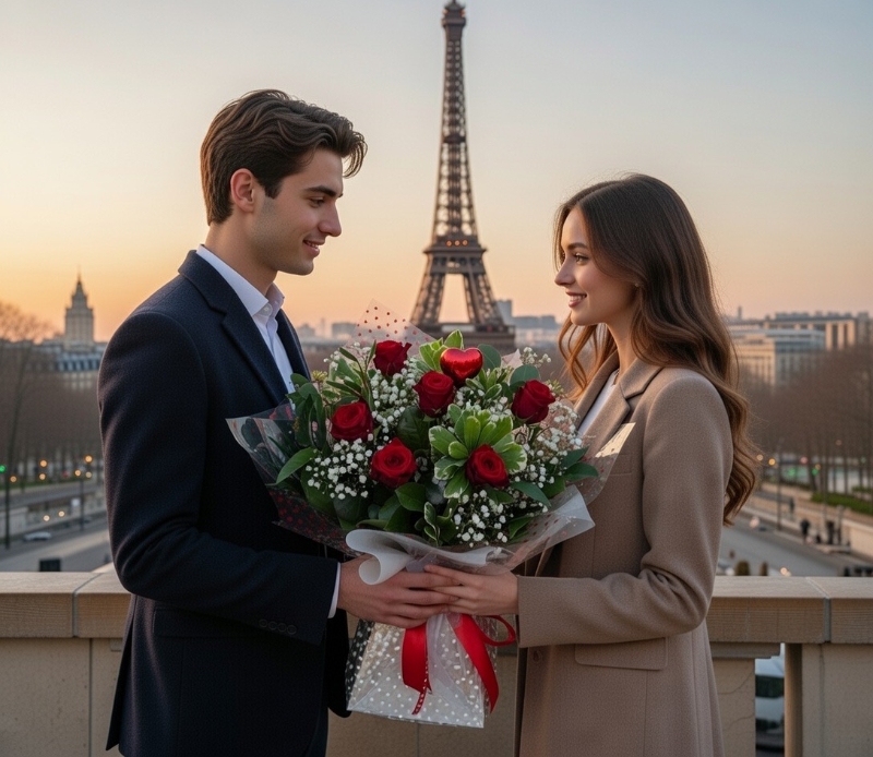 6 Red Rose Tesla Bouquet Colchester