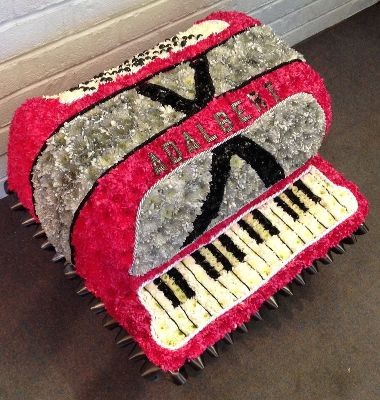 Accordion Funeral Flowers