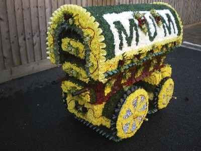 Gypsy Wagon Funeral Flowers