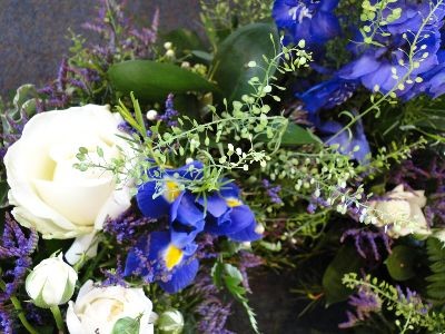 Country Style Blue and White Wreath