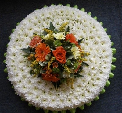 Large based Posy in Citrus Colours