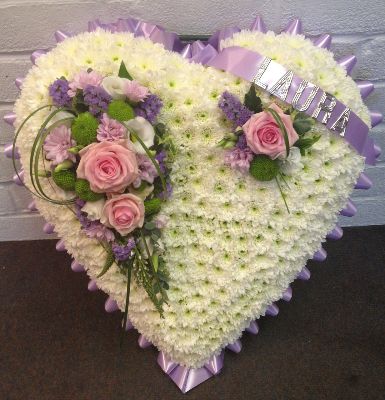 Lilac Pink and White Heart