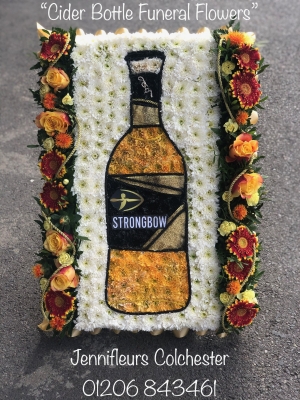 Beer Bottle Funeral Flowers