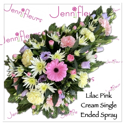Lilac Pink Cream Funeral Spray