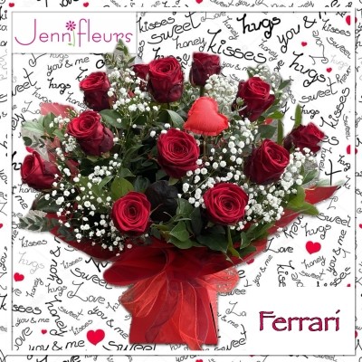 12 Red Rose Ferrari Bouquet