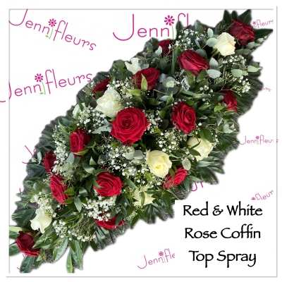Rose Coffin Top Spray