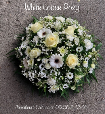 White Funeral Posy Colchester