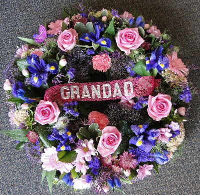 Pink and Blue Wreath