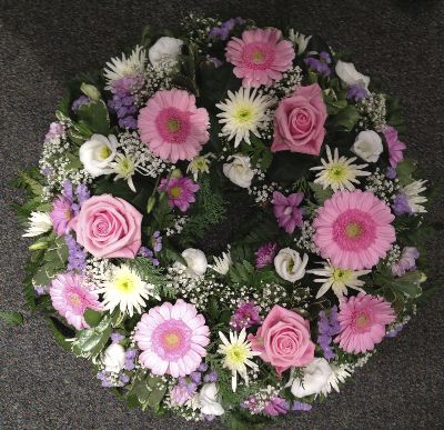 Pretty Pink and Lilac Wreath