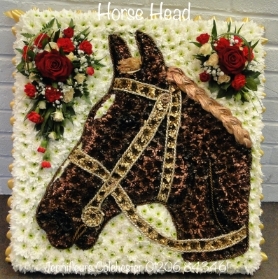 Horses Head Funeral Flowers