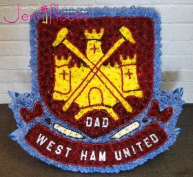 West Ham Badge Funeral Flowers