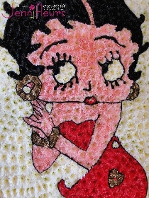 Red Betty Boop Funeral Flowers