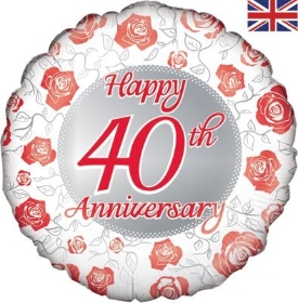 40th 'Ruby' Wedding Anniversary