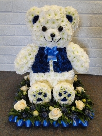 3D Teddy Bear Funeral Flowers
