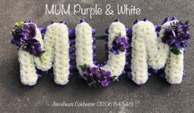 Mum Flowers Purple White