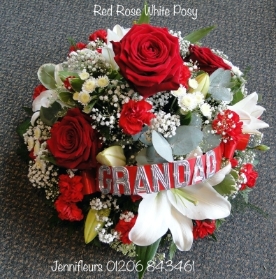 Red Rose White Posy