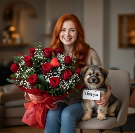 12 Red Rose Ferrari Bouquet