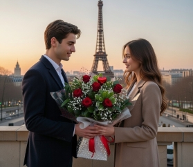 6 Red Rose Tesla Bouquet Colchester