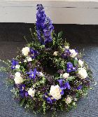 Country Style Blue and White Wreath