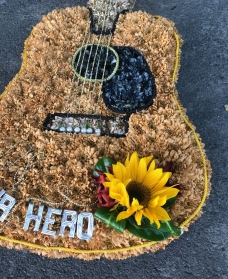 Acoustic Guitar Funeral Flowers