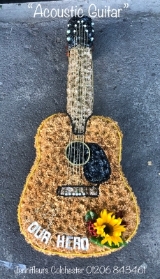 Acoustic Guitar Funeral Flowers