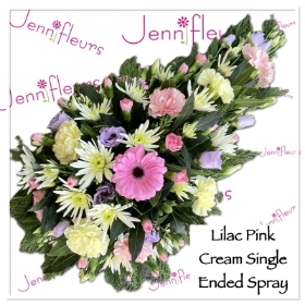 Lilac Pink Cream Funeral Spray