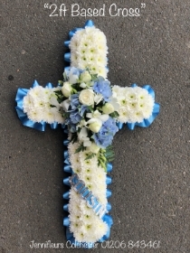Based Cross Funeral Flowers 