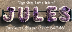 Gyp Stripe Funeral Letters