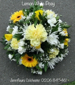 Lemon White Funeral Posy