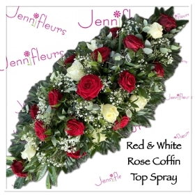 Rose Coffin Top Spray
