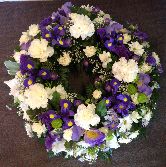 Blue and White Wreath